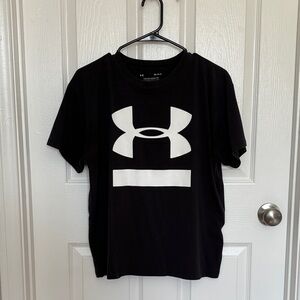 Under Armour Black Tee with White Logo